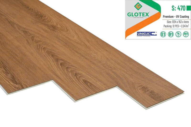 Sàn nhựa hẻm khóa Glotex 4mm