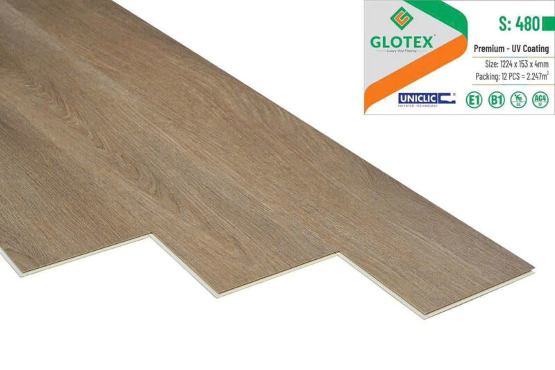Sàn nhựa hẻm khóa Glotex 4mm